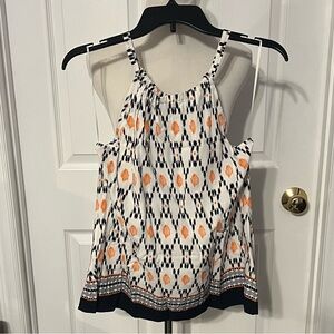 NWOT Crown & Ivy Black and Orange Patterned Camisole